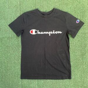 Champion Kids Black Logo Tee